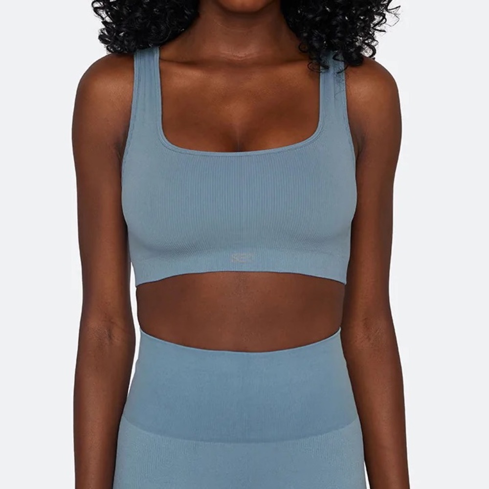 SCULPTFLEX® BOX CUT BRA - BLUE JEAN